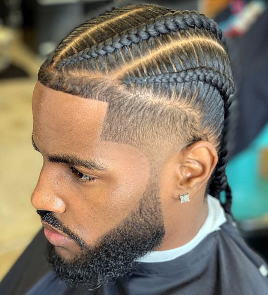 cool hair designs for black men