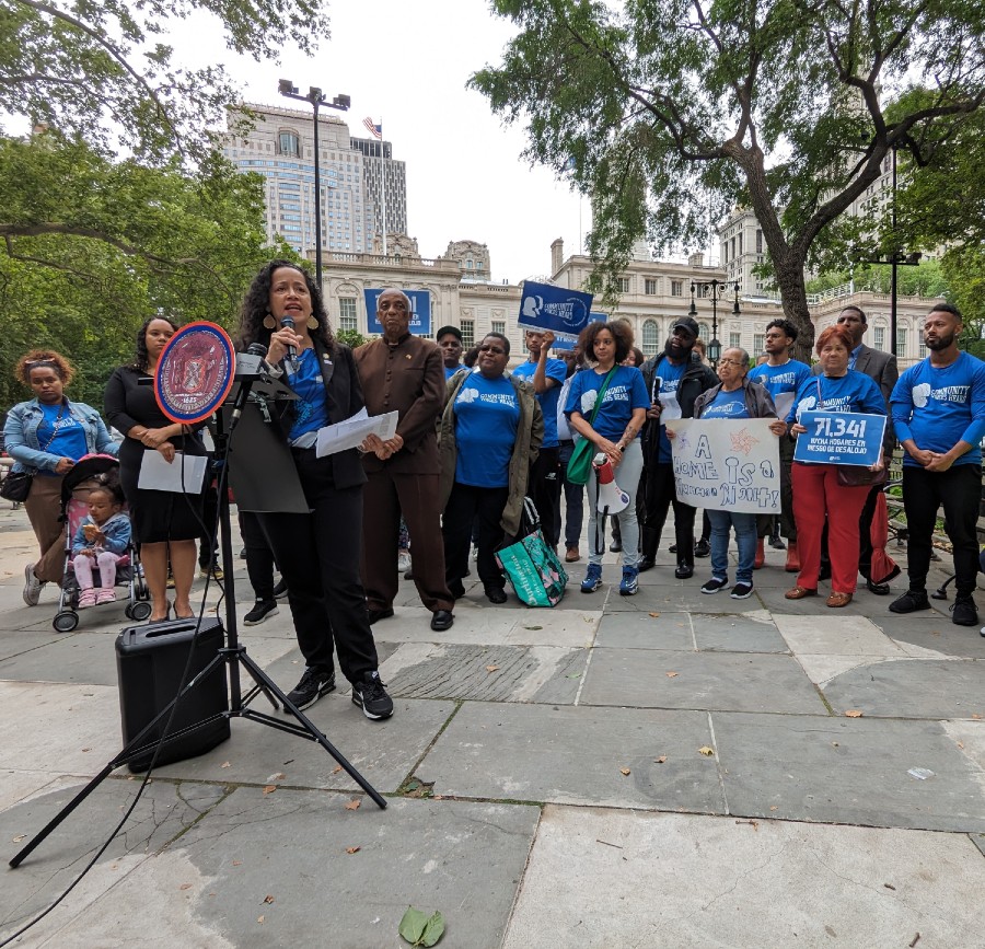 NYCHA Residents Rally To Prevent 71,000 Evictions From Harlem To Hollis