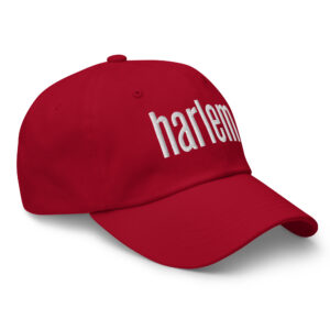Harlem Embroidered Baseball Cap – White Logo - Main Product Image